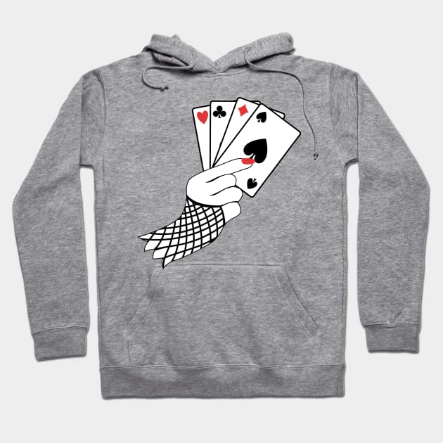 Playing Card Hand Hoodie by SWON Design